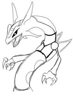 a drawing of a pokemon character in black and white