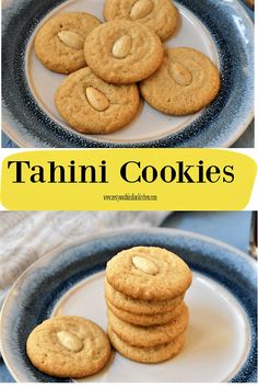 cookies on a plate with the words tahitii cookies above them and below it