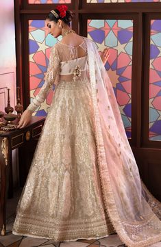 Brand: ZEVKCollection: Zevk Afsanah Unstitched Luxury Formals CollectionFabric: Net DESIGN DETAILS: Hand Embalished Front Body 2 Pc (L+R) Net Embroidery Back Body 0.66 Mtr Net Hand Embalished Sleeve 0.66 Mtr Net Hand Embalished Kali Front 7 Pc Net Embroidery Kali Back 7 Pc Net Embroidery Duppta 2 Yards Organza Embroidery Panel BRD 5 Yards Organza Embroidery Belt + Panel BDR 1.5 Mtr Organza Embroidery Dupatta Pallu 2.5 Yard Organza Plain Lining 5 Yards Viscose DISCLAIMER:* Lining, Laces, and Tass Embroidered Anarkali Set For Reception And Eid, Long Sleeve Unstitched Suit With Intricate Embroidery For Reception, Anarkali Sets With Chikankari Embroidery For Reception, Raw Silk Sets With Dupatta And Long Sleeve, Wedding Raw Silk Set With Chikankari Embroidery, Wedding Sets With Chikankari Embroidery In Raw Silk, Wedding Set With Chikankari Embroidery In Raw Silk, Eid Designer Wear Unstitched Choli, Elegant Choli With Chikankari Embroidery For Eid