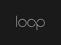 the word loop written in white on a black background