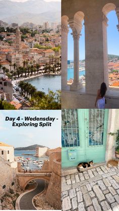 a collage of photos with the caption day 4 wednesday exploring split