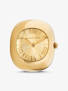 If you needed more proof that the ‘90s are back, look no further than the Rylee ring watch. Made from gold-tone stainless steel, this petite style features a tonal face with Roman numeral markers set into a dome ring. Complete with a flexible band, it ensures the time will always be at your fingertips. Timeless Gold Watches With Rotating Bezel, Gold Round Watches With Rhinestones, Modern Michael Kors Jewelry With Round Dial, Timeless Michael Kors Jewelry, Elegant Gold-tone Watch With Round Dial, Michael Kors Gold Watch With Metal Dial, Michael Kors Gold Analog Jewelry, Michael Kors Gold Analog Watch, Ladies Gold Tone Stainless Watches Less Than $100.00