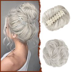 PRICES MAY VARY. High Quality Material: Sofeiyan claw clip messy bun hair piece is made of high quality synthetic fiber material. Color: Grey hair pieces, Weight: 2.29 oz, Hair bun size: approx. 5.5 inch. Claw clip hair bun hair piece is full and shiny, soft to the touch, natural and realistic, strong and stable, suitable for women, girls and children to wear throughout the day. Perfect as a gift! Easy To Use: The claw clip design is easier to put on and take off, providing a secure and non-pull Claw Clip Messy Bun, Clip Messy Bun, Claw Clip Messy, Updo Hair Extensions, Curly Hair Bun, Clip Bun, Tousled Updo, Grey Hair Pieces, Messy Bun Hair Piece