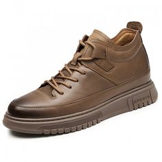 Regular Price: $189.00 Now only: $149.00 Leather Height Increasing Sneakers With Round Toe, Leather Height-increasing Sneakers With Round Toe, Height-increasing Leather Sneakers With Round Toe, Leather Sneakers With Reinforced Heel, Tall Shoes, Casual Work Shoes, Men Business Casual, Working Office, Shoe Chart