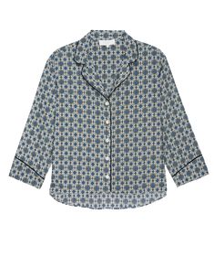 The Pajama Shirt. -- Geo Medallion Print SLEEP TOP THE GREAT. FALL 24 SLEEP References Men, Casual Patterned Printed Sleepwear, Printed Relaxed Fit Sleep Sets, Vintage Pajama, Cotton Button-up Sleepwear, Playful Printed Relaxed Fit Sleepwear, Patterned Printed Long Sleeve Sleepwear, Vintage Pajamas, Medallion Print