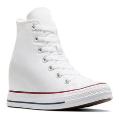 Classic Chucks get an elevated update. An interior wedge ups the height without losing sight of iconic All Star style. Click this FOOTWEAR GUIDE to find the perfect fit and more! Classic Chucks get an elevated update. An interior wedge ups the height without losing sight of iconic All Star style. Click this FOOTWEAR GUIDE to find the perfect fit and more! FEATURES Durable canvas upper with that classic Chucks look and feel A hidden wedge adds height without the bulk OrthoLite cushioning helps pr All Star Style, Womens Wedge Sneakers, Star Style, Wedge Sneakers, Converse Chuck Taylor All Star, Womens Wedges, Shoe Size Chart, Chuck Taylor All Star, Converse Chuck