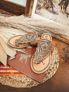 True to size fit but we recommend sizing UP if you're in between sizes due to no half sizes Genuine hand tooled leather Soles are rubber ADFTE109 Tooled Leather Sandals, Liberty Black Boots, Wild Rag, Belt Jewelry, Hand Tooled Leather, Wallet Bag, Leather Tooling, Leather Sandals, Purse Wallet