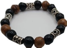 Casual Bracelets With Wooden Beads As Gift, Casual Wooden Beads Jewelry As Gift, Casual Wooden Beaded Jewelry Gift, Handmade Adjustable Wood Jewelry, Adjustable Wooden Bead Bracelets, Adjustable Wooden Spiritual Bracelets, Handmade Adjustable Wooden Beaded Bracelets, Adjustable Wood Spiritual Bracelets, Brown Wooden Beads Bracelets Gift