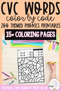 These Zoo Animal Color by Code CVC Worksheets offer a no-prep, engaging way for kindergarten, 1st grade, and SPED students to practice reading CVC words while building fine motor skills. With 28 worksheets covering all short vowels, mixed vowels, and differentiated options, they’re perfect for literacy centers, early finishers, or intervention activities. Kindergarten Phonics Activities, Fun Phonics Activities, Intervention Activities, Kindergarten Writing Activities, Zoo Phonics, Phonics Printables, Cvc Worksheets, Cvc Words Worksheets, Cvc Words Kindergarten