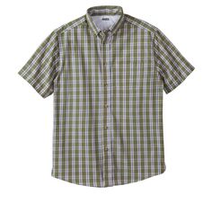 We've improved one of our customer favorites! This Wrinkle Resistant Short-Sleeve Sport Shirt resists significant shrinkage with its pre-washed cotton blend construction. Now you can throw your sport shirts in the dryer without a worry! Safari Green, Sport Shirts, Target Clothes, Free Sport, Sport Shirt, Mens Big And Tall, Big And Tall, Sports Shirts, Men Short Sleeve