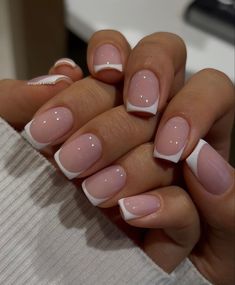 Nagel Tips, Colorful Nails, French Tip Acrylic Nails, Work Nails, White French, Stick On Nails, Classy Nails