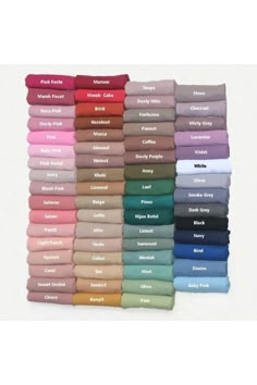 Colour Shade Card, Bella Square Hijab, Pink Hijab, Hijab Colors, Bella Square, Color Knowledge, Pashmina Hijab, Square Hijab, Color Mixing Chart