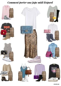 Leopard Outfits, Match Outfits, Animal Print Skirt