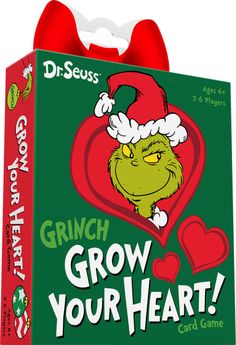 Dr. Seuss - Grinch Grow Your Heart Card Game Grinch Heart Grew, Grinch Toys, Hearts Card Game, Fun Christmas Photos, O Grinch, Der Grinch, Dr Seuss Grinch, Christmas Board Games, Grinch Christmas Party