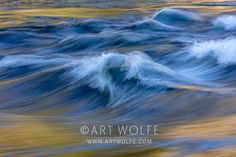 the water is moving very fast through the land and it looks like they are in motion