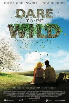 the movie poster for dare to be wild with two people sitting in front of a tree