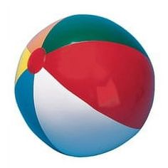 a colorful beach ball on a white background