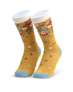 Ladies Bamboo Socks Floral - Etsy Casual Floral Print Socks For Spring, Spring Cotton Socks Gift, Cotton Socks For Spring Gift, Spring Gift Cotton Socks, Yellow Cotton Socks For Spring, Bamboo Socks, Womens Casual, Casual Socks, Casual Women