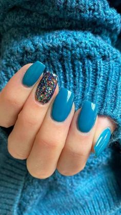 Cute Gel Nails, Blue Nail, Short Acrylic Nails Designs, Dipped Nails, Classy Nails, Fancy Nails, Chic Nails, Short Acrylic Nails