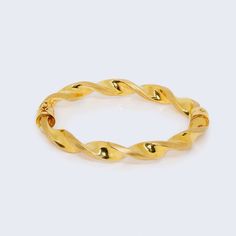 14K Gold Twisted Bangle Bracelet Twist Bracelet, Twisted Bangle, Twisted Bracelet, Jewellery Design, Bracelet Gold, Gold Bangles, Bangle Bracelet, Classic Looks, Fashion Statement