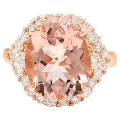 6.75 Carats Exquisite Natural Morganite and Diamond 18K Solid Rose Gold Ring Total Natural Oval Shaped Morganite Weights: Approx. 6.00 Carats Morganite Measures: Approx. 12.00 x 10.00mm Natural Round Diamonds Weight: Approx. 0.75 Carats (color G-H / Clarity SI1-SI2) Ring size: 7 (we offer free re-sizing upon request) Ring total weight: Approx. 5.8 grams Disclaimer: all weights, measurements and colors are approximate and may vary slightly from the listed dimensions or as seen in the image. All p Pink Morganite Ring, Ring Rosegold, Morganite Diamond, Rose Gold Diamond Ring, Tanzanite Ring, Pink Morganite, Morganite Ring, Rose Gold Diamonds, Gold Diamond Rings