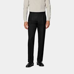 Clean-cut, slim fit, and boasting plenty of detail-these black mid-rise Vigo pants bring a touch of Italian-inspired elegance that instantly elevates any style. Slim Fit Black Pants With Tapered Leg, Black Slim Fit Straight Dress Pants, Tailored Ankle-length Black Pants, Classic Black Straight Leg Pants, Fitted Black Tapered Leg Pants, Black Pants With Pressed Crease And Straight Hem, Black High-waisted Pants With Pressed Crease, Black Tailored Tapered Leg Pants, Black Slim Fit Bottoms With Straight Hem