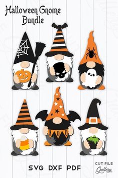 halloween gnomes svg cut file