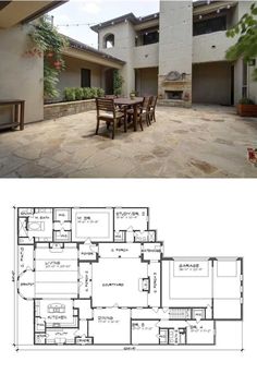 an open floor plan for a house with lots of room and space to sit in