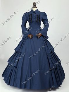 Smooth cotton dress Poly lace up bodice at both sides to shape body well Rows of huge ruffles on skirt 45 inches (114 cm) from waist to hem ** This dress is pictured with a 6-hoop skirt underneath to achieve the look. Hoop skirts are NOT INCLUDED with our dresses. ** Follow us on our Instagram @VictorianChoice The best way to tell which size fits the best is to measure your own sizes first (bust size with bra and waist size by measuring the narrowest part of your torso) and then compare them wit Halloween Corset Dress With Ruffles For Cosplay, Gothic Ruffled Corset Dress For Costume Party, Gothic Ruffled Costume For Cosplay, Gothic Ruffled Cosplay Costume, Steampunk Corset Dress With Ruffles For Halloween, Gothic Corset Dress With Ruffles For Cosplay, Gothic Ruffled Corset Dress For Cosplay, Steampunk Overbust Dress For Costume Party, Steampunk Halloween Costume Dress