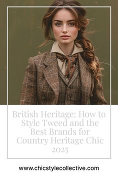 How to wear tweed 2025 British Country Style Women, English Country Style Outfits, British Heritage Fashion, British Heritage Style, English Countryside Style, Country Outfits Women, Quality Leather Boots, Countryside Style