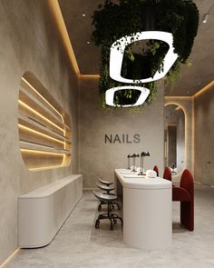 the nail salon is clean and ready for customers to use