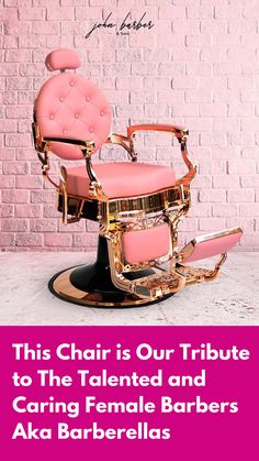 We look forward to introducing the most meaningful barber chair on the market. That is your applause and our statement. Barber Inspiration, Women Barber, Barber Decor, Barber Design, Beauty Salon Chairs, Pin Pin