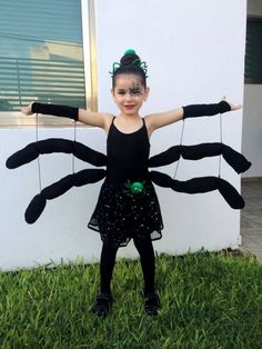 Spider Costume Kids, Diy Spider Costume, Spider Halloween Costume, Diy Spider, Halloween Kids Costumes Girls, Costume Carnaval, Spider Costume, Kids Costumes Girls