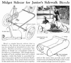 an advertisement for a bicycle that is being used as a child's tricycle