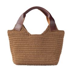 "This product is named as \"Mira\" : a nice gift to spoil yourself and your belovings. macrame knotted bag eleborated with real nice leather handle and pocket.  high quality distressed original leather gets better over time. the more you use it, the better it looks. Dimensions :  Width:                           45 cm / 17,7 ″ Height with handle:    42 cm / 16,5 ″" Crochet Leather Bag With Double Handle For Everyday Use, Casual Crochet Bag With Woven Leather And Double Handle, Everyday Double Handle Crochet Bag With Woven Leather, Eco-friendly Macrame Tote Bag, Beige Woven Leather Crochet Bag For Everyday Use, Double Handle Woven Leather Crochet Bag For Everyday Use, Beige Woven Leather Crochet Bag, Casual Rectangular Macrame Bag, Beige Crochet Bag With Woven Leather For Daily Use