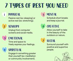 Types Of Rest, Skills Quote, Find Balance, Balanced Life, Health Facts