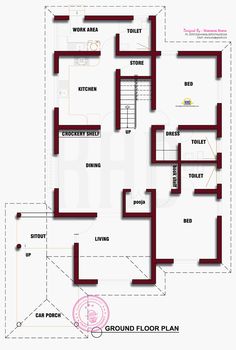 the floor plan for a house in india