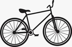 a black and white image of a bicycle