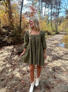 Get ready for fall with the our Willow Cotton Babydoll Mini Dress. Made from soft and breathable cotton, this dress is perfect for the cooler weather. The babydoll silhouette adds a touch of femininity, while the mini length keeps it trendy and fun. Whether you're heading to a pumpkin patch or a cozy coffee date, this dress is a must-have for your fall wardrobe. Add it to your cart now and embrace the season in style! Our short hair model is 5'4 and is wearing a size Small Short Hair Model, Get Ready For Fall, Babydoll Mini Dress, Coffee Dates, Cozy Coffee, Hair Model, Ready For Fall, Church Outfits, Coffee Date