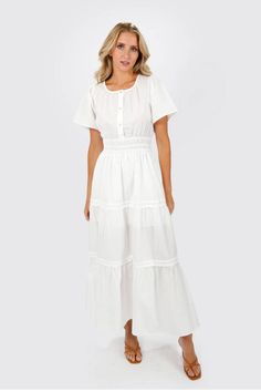 Salem White Tiered Poplin Maxi Dress https://www.tobi.com/product/79717-tobi-salem-tiered-poplin-maxi-dress?color_id=113577&utm_source=pinterest&utm_medium=social&utm_campaign={campaignid}_{adgroupid}_{product_id} White Tiered Maxi Dress For The Beach, Beach Tiered Cotton Midi Dress, White Casual Maxi Length Tiered Dress, White Casual Maxi Tiered Dress, Casual Cotton Maxi Tiered Dress, White Tiered Maxi Dress For Daywear, Casual Cotton Tiered Maxi Dress, Tiered Cotton Maxi Dress For Beach, Summer Tiered Cotton Midi Dress