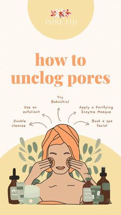 Are you frustrated with your clogged pores? Even if you're not able to see your esthetician these days there are things you can do for clogged pores at home, to help you avoid blackheads and acne. Read on to learn how to clean out your clogged pores and using the best natural skin care products and methods, so you can Get Rid Of Clogged Pores, Dry Skin On Face, Natural Skin Care Products, Natural Acne Remedies, Dry Skin Remedies, How To Get Rid Of Pimples, Skin Care Wrinkles, Acne Scar Removal, Facial Skin Care Routine