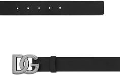 This luxurious leather belt is the perfect accessory to elevate any outfit. The sleek silver-finished metal buckle with a crossed DG logo adds a touch of sophistication and style. A must-have piece for anyone looking to make a fashion statement. Made with high-quality lux leather Silver-finished metal buckle with crossed DG logo Adds a touch of sophistication and style to any outfit | Dolce & Gabbana Men's Lux Leather Belt With Crossed Dg Logo in Black | Size 105 | BC4644AX622 Dg Logo, Black Leather Belt, Genuine Leather Belt, Timeless Accessories, Dolce And Gabbana Man, Leather Silver, Metal Buckles, Belt Size, Watch Design