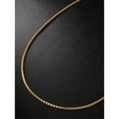 The simplicity of Jacquie Aiche's chain makes it good for stacking, the jeweller recommends starting lighter at the shorter drop, and heavier toward the bottom. It's handcrafted from gold. Fine Jewelry Box Chain, Timeless Everyday Box Chain Jewelry, Everyday Fine Jewelry Box Chain, Classic Gold Plated Box Chain Necklace, Luxury Oval Link Delicate Chain Jewelry, Everyday Fine Jewelry Box Chain Necklace, Timeless Jewelry With Delicate Chain Link, Timeless Jewelry With Box Chain Pendant, Fine Jewelry Box Chain Necklace With Oval Link