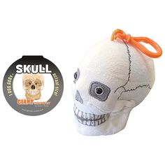 A skull bag charm or keychain.   This is based on the actual human skull.

approx. 3.5" tall with a key chain clip. Quirky Christmas Gifts, Giant Microbes, Facial Bones, Prank Toys, Skull Bags, Skull Keychain, Funny Gifts For Men, Weird Gifts, Gag Gifts Funny