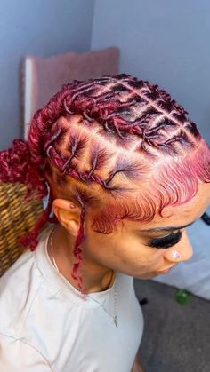 Burgundy Locs, Hairstyles Locs, Dreads Short Hair, Short Locs