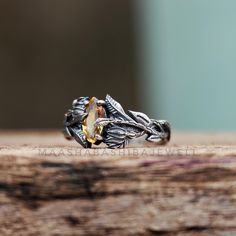 Silver Branches Ring, Natural Citrine Ring, Leaves Celestial Ring, 925 Sterling Silver Ring, Handmade Nature Inspired Ring, Anniversary Gift 》D E T A I L S《 Gemstone: 1) Natural Citrine Gem Color: 1) Yellow Gem Shape: 1) Marquise  Gem Category: Cut Metal: 925 Sterling Silver Purity: 925 Parts Per 1000 Setting Type: Prong Set Silver Polish: High Ring Size: All Size Available Please note that there Can be slight variations in stone texture and color shades in the actual product that you receive. T Wedding Amber Topaz Ring In Sterling Silver, Spiritual Citrine Rings For Anniversary, Handmade Citrine Fine Jewelry Rings, Handmade Citrine Rings Fine Jewelry, Handmade Fine Jewelry Citrine Rings, Handmade Citrine Ring In Fine Jewelry Style, Handmade Citrine Rings For Anniversary, Silver Citrine Rings For Jewelry Making, Unique Citrine Promise Ring