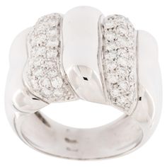 a white gold and diamond ring