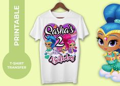 an image of a birthday shirt with the name shish's 2nd birthday on it