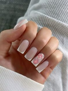 France Nails, Spring Acrylic Nails, Long Acrylic Nail Designs, French Manicure Nails, Simple Acrylic Nails