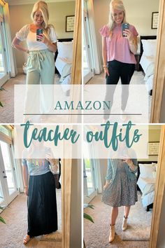 Amazon Teacher Outfits, Fall Outfits For Teachers, Casual Teacher Outfits, Teacher Outfits Elementary, My Favourite Teacher, Teacher Clothes, Dress Booties, Peplum Shirts